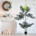 thumbnail image 6 of Artificial Palm Tree, Fake Green Plant Faux Potted Palm Tree with Fake Fern, Detachable Trunk, 6 of 7