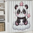 thumbnail image 6 of Orinice Panda Star Wand Bathroom Decor Set Polyester Fabric Shower Curtain with Hooks 36x72, 6 of 7