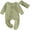 Green, variant on Newborn Baby Girl Ruffle Zip Up Romper Onesie&nbsp;Footies Knit Jumpsuit Infant Baby Coming Home Outfits With Headband-1 Pack