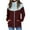 Wine, variant on ATOYSOY Zipper Up Stand Collar Winter Loose Thicken Jackets with Pockets for Women Solid Color Tops Workout Trendy Long Sleeve Coat Casual Sweatshirts Brown M