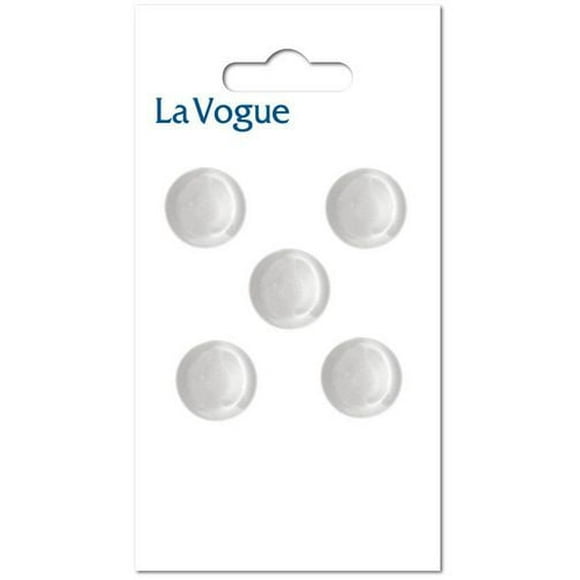 La Vogue12 mm Shank Button - White, La Vogue buttons and closures offer you the most fashionable and contemporary assortment of styles and colours.