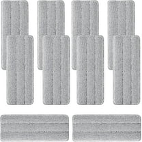 10Pcs Joymoop Mop Replacement Pads, 13 * 4.9'' Universal Mop Pads Mop Head Refills Washable Wet Mop, Compatible with Most 11-13” Size Mops,