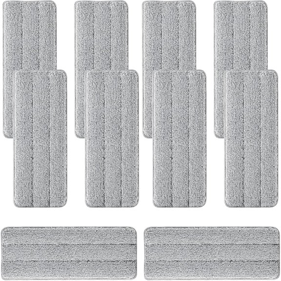 10Pcs Joymoop Mop Replacement Pads, 13 * 4.9'' Universal Mop Pads Mop Head Refills Washable Wet Mop, Compatible with Most 11-13” Size Mops,