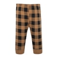 thumbnail image 3 of Hudson Baby Boy Cotton Pants and Leggings, Brown Black Plaid, 0-3 Months, 3 of 6