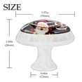 thumbnail image 4 of 4 Pcs Round White Knobs for Kitchen Cabinet Cupboard Dresser Bookcase Christmas Santa Claus Drawer Pulls Handles Home Decor, 4 of 8