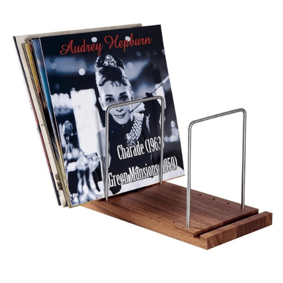 Record Storage Holder, Solid Wood Record Stand for albums, 50-75 LP Vinyl Rack, Built-in Now Playing, for Albums Rack Organizer Record Display