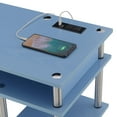 thumbnail image 5 of Adult, Designs2Go No Tools 30 in. Tall Student Desk with Charging Station and Shelves, Blue, 5 of 6