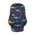 thumbnail image 2 of Haiem Dinosaur Flowers Baby Nursing Cover & Nursing Poncho - Multi Use Cover for Baby Car Seat Canopy, Stroller Cover, 360°Full Privacy Breastfeeding Coverage, 2 of 9