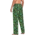 thumbnail image 6 of FREEAMG Tropical Leaves Pajama Pants for Men, Men's Separate Bottoms, Pure Cotton Comfortable Lounge Pants for Men（13）, 6 of 7