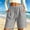 Gray, variant on Casual Solid Color Drawstring Shorts, Double Pocket 5 Inch Bottoms, Womens Summer Casual Solid Color Versatile Double Pocket Drawstring Five Quarter Pants