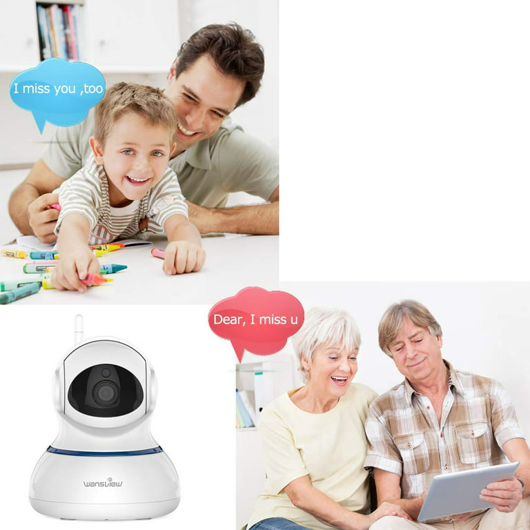 Wansview Wireless 1080P Resolution Security Camera, WiFi Home Surveillance  IP Camera for Baby/Elder/Pet/Nanny Monitor, Pan/Tilt, Two-Way Audio & Night  Vision Q3-S 