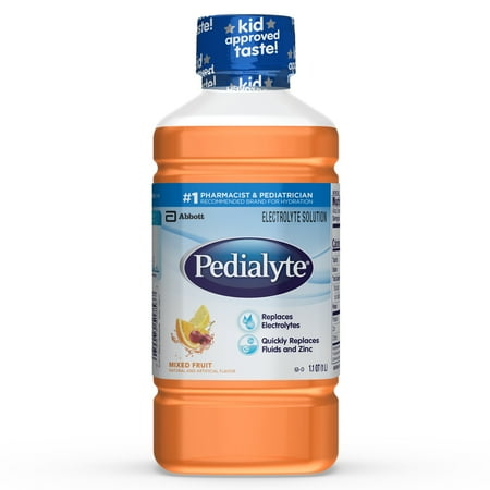 (4 pack) Pedialyte Electrolyte Solution, Hydration Drink, Mixed Fruit, 1