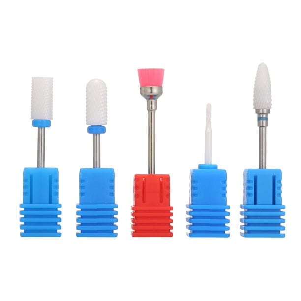 5 piezas de brocas para uñas 3/32 '' (M) Limpiador de cutículas Cepillo para taladro de p Abanopi Taladro de uñas
