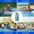 thumbnail image 6 of Beach Blanket Waterproof Sandproof, 9x10 ft Oversized Sand Free Beach Mat, Quick Drying, Light Weight and Portable Outdoor Picnic Mat for Travel, Camping, 6 of 6