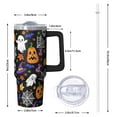 thumbnail image 2 of Spooky Halloween 30oz Coffee Tumbler with Handle and Straw Lid – Insulated Hot Cold Travel Mug – Pumpkin Gift Cup, 2 of 5