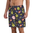 thumbnail image 2 of KLL Frog And Flowers Men's Casual Summer Beach Shorts Hawaiian Shorts with Pockets-X-Large, 2 of 5