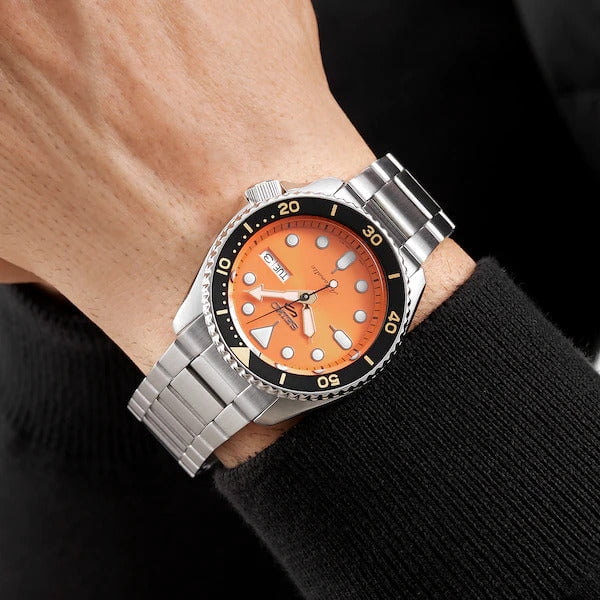 Seiko 5 Sports Automatic Orange Dial Men's Watch SRPD59K1