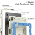 thumbnail image 6 of For iPad Pro 12.9 inch Case (2022/2021/2020/2018), 360 Rotating Shockproof Cover with Stand, Screen Protector, Shoulder Strap, Cream Navy, 6 of 7