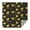 Black Sunflower Word, variant on Yellow Dot Sunflower Bee Pattern Square Tablecloth,Waterproof Square Table Cover,Wipeable Spillproof Washable Table Cover for Home Kitchen Party Decor 42"X42"(107x107cm)