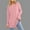 Pink, variant on Fznquz Plain Womens Top Blue Tunic Crewneck Tee Shirts Solid Casual Long Sleeve Womens Tees