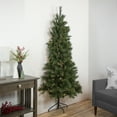 thumbnail image 2 of Northlight 6.5' Pre-Lit Medium Beaver Pine Artificial Christmas Wall Tree, Clear Lights, 2 of 9