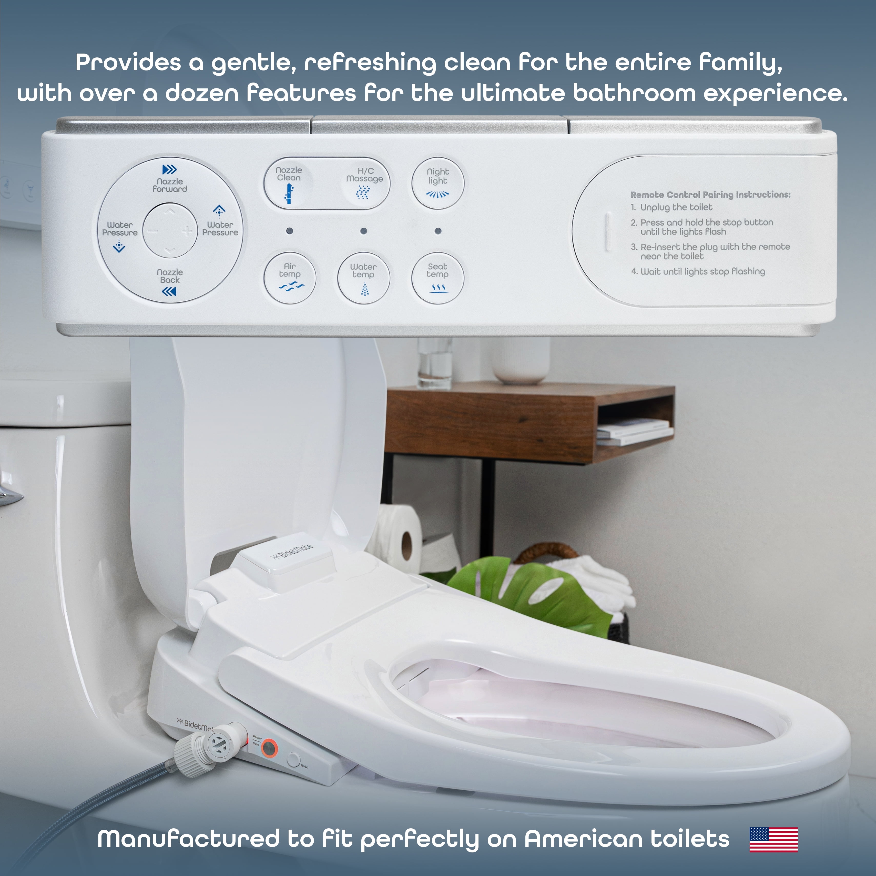 BidetMate 3500 Series Smart Toilet Seat with Heated Bidet, Dryer & Remote