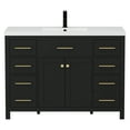 thumbnail image 3 of eclife 48" Freestanding Double Sink Bathroom Vanity with Resin Top, Faucet, and Drain, 3 of 9