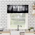 thumbnail image 2 of Horror Forest Valance Curtain Scary Dark Spooky Landscape Gothic Halloween Rod Pocket Valance Window Treatments 1 Panel Short Curtains for Kitchen Farmhouse Living Room Decor 54x18 in, 2 of 6