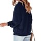 thumbnail image 5 of Suéter de moda para mujer Soild Trun-Down Collar Blusa de manga larga para mujer Fridja fhghd4828, 5 of 9