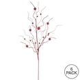 thumbnail image 3 of Vickerman 37" Red Glitter Ball Artificial Christmas Spray. Includes 6 sprays per pack., 3 of 3