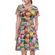 thumbnail image 1 of Balery Cute Cartoon Owls Vestidos sueltos de manga corta para mujer, vestidos de verano 2025, vestidos casuales de corte A con vuelo., 1 of 6