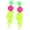 yellow, variant on 80s Neon Acrylic Lightning Heart Earrings Colorful Retro Earrings Glow Party Neon Accessories for Women