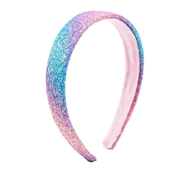 Colorful Glittery Headband 25cm Wide Hair Accessories for High Hairline Stylish Women's Barrettes for Everyday Wear and