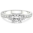 thumbnail image 3 of 4 Carat IGI Certified Cushion Shape Lab Grown Diamond Engagement Ring | 14K White Gold |Trilogy Three Stone Diamond Ring | FG-VS1-VS2 Quality Friendly Diamonds, 3 of 4