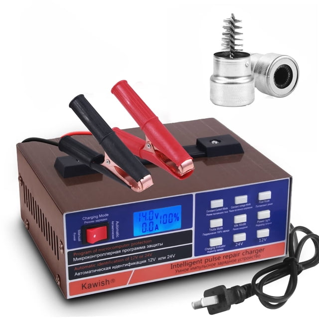 Cargador de batería de coche Kawish completamente automático 12V/10A | 24V/7.5A