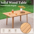 thumbnail image 5 of SUMMIT LIVING 7-Piece Acacia Wood Outdoor Patio Dining set with 6 Wooden Chairs (Weight Capacity 350 lbs) with Rattan Seat & Back and Acacia Wood Table, 5 of 9