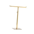 thumbnail image 4 of Soporte de exhibición en forma de T para collares largos, soporte de joyería colgante, soporte de exhibición de cartera de mesa, torre de joyería para espejo dorado, 4 of 8