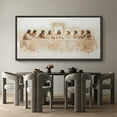 thumbnail image 6 of Large Framed Canvas Print Minimalist The Last Supper - Sepia-Toned ChristianWall Art Decorative Ready to Hang Painting for Living room Bedroom 60x30 inches Black Frame, 6 of 9