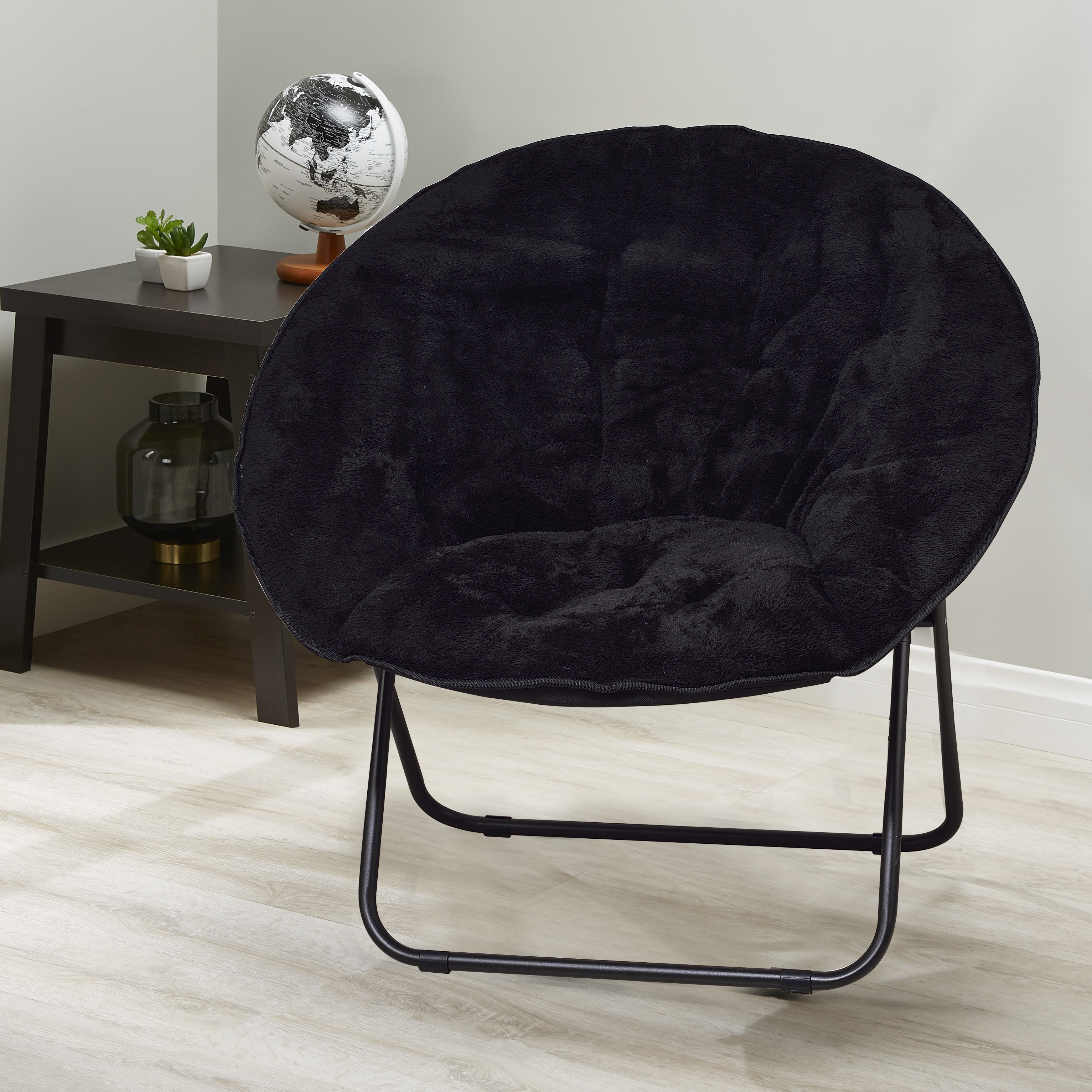 Buy Mainstays Folding Plush Saucer Chair