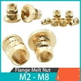 thumbnail image 3 of Brass Hot Melting Insert Knurled Nut Thread Heating Molding Injection Embedment T-type Nuts Electrical M2 M4 M5 M6 M8, 3 of 7