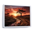 thumbnail image 2 of Designart "Through Time Sailboat Sailing painting I" landscapes Floater Framed Wall Art Print, 2 of 7