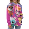 thumbnail image 5 of Super Kitties Sweatshirts Casual Pullover Hoodie Jacket Unisex Hooded Activewear 3D Printed Long Sleeve Sweater with Pocket XL, 5 of 8