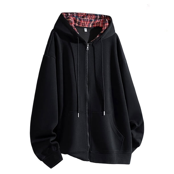 pstuiky camisa de manga larga para hombre, Sudadera holgada de manga larga con capucha y hombros caídos para hombre camisetas de hombre m