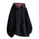 thumbnail image 1 of pstuiky camisa de manga larga para hombre, Sudadera holgada de manga larga con capucha y hombros caídos para hombre camisetas de hombre m, 1 of 7