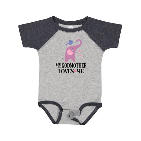 

Inktastic My Godmother Loves Me Goddaughter Gift Baby Girl Bodysuit