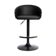 thumbnail image 5 of Home Square 3 Piece Adjustable Swivel Faux Leather Barstool Set in Black, 5 of 5