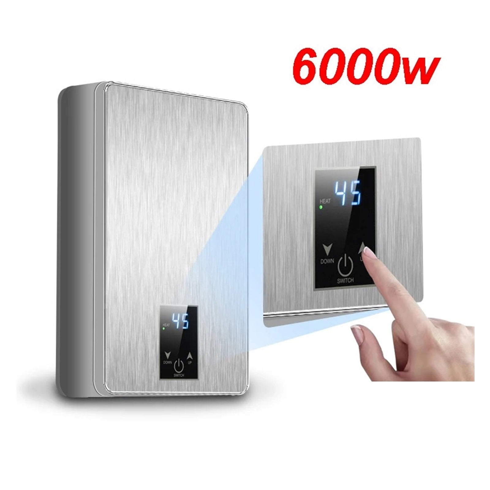 Electric Instant Water Heater Shower Bathroom Faucet Hot Water Heater 6000W Digital Display For Country House Cottage Hotel ,Safety Protections