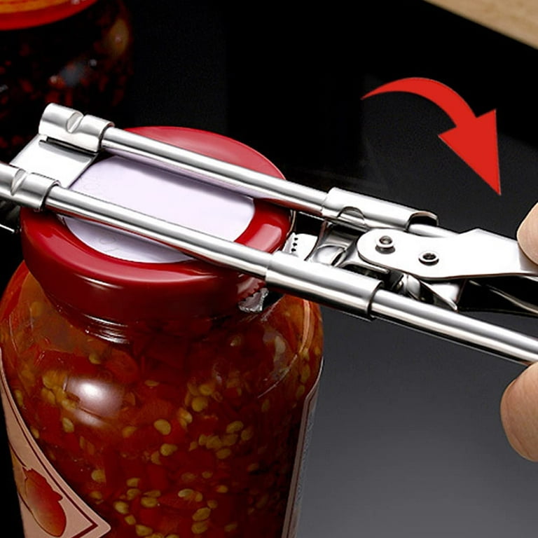Topincn Jar Opener Adjustable Stainless Steel Can Openers Manual Bottle Lids Off Cover Remover Tin Gripper Easily Opens