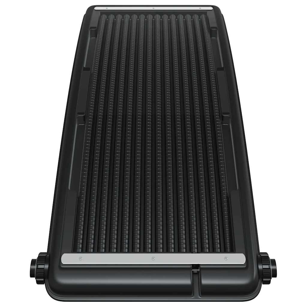 vidaXL Solar Pool Heating Panel Black HDPE, PC, Aluminum 43 x 26 x 2.8 in