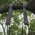 thumbnail image 2 of Correa para hamaca, kit para colgar columpio de árbol de 2 m, kit para colgar correas para columpio de árbol de alta resistencia con mosquetón, capacidad para 1000 kg, negro, 2 piezas, 2 of 7